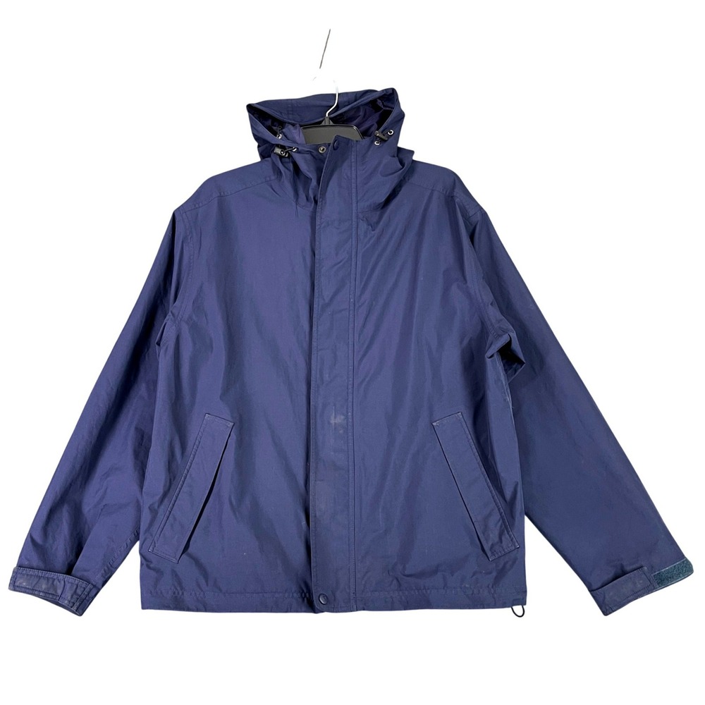 LL Bean Gore-Tex Shell Jacket Mens L Hooded Waterproof Rain Coat Hiking Outdoor